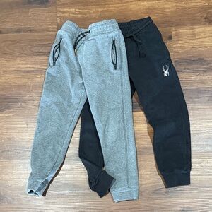 Kids Gray and Black Jogger Pants